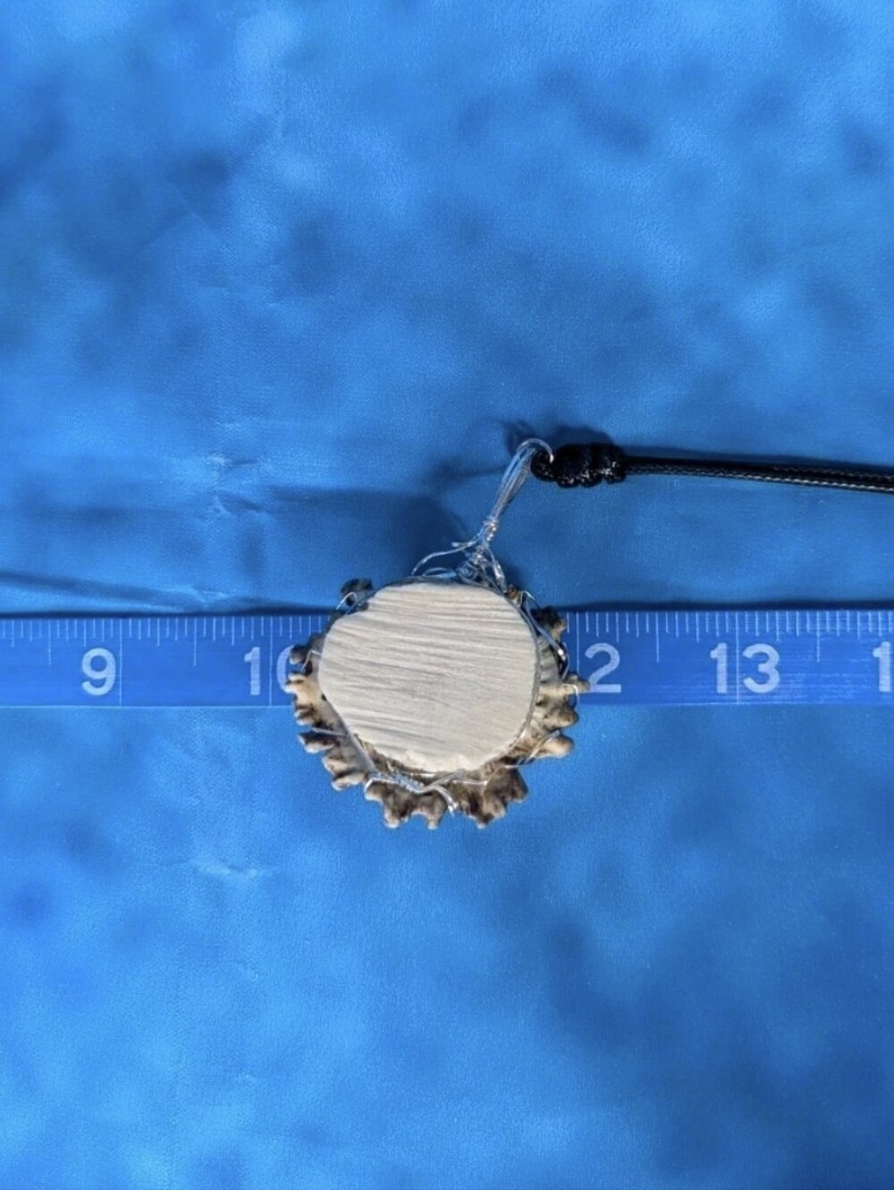 Handmade Silver Tone Spiderweb And Wood Necklace Adjustable Cord - Picture 8 of 10